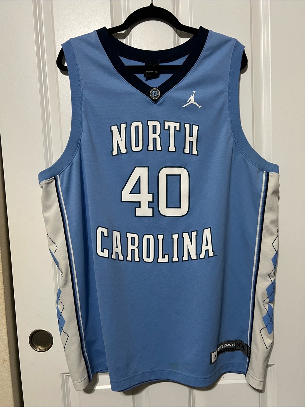 Jordan North Carolina Tar Heels Basketball Jersey #40 Blue/White Size XXL